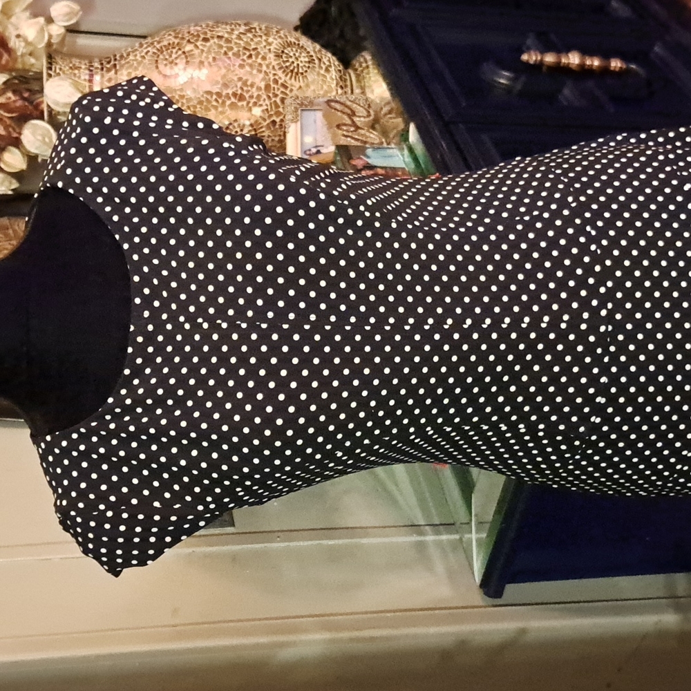 Anne Klein polka-dot dress